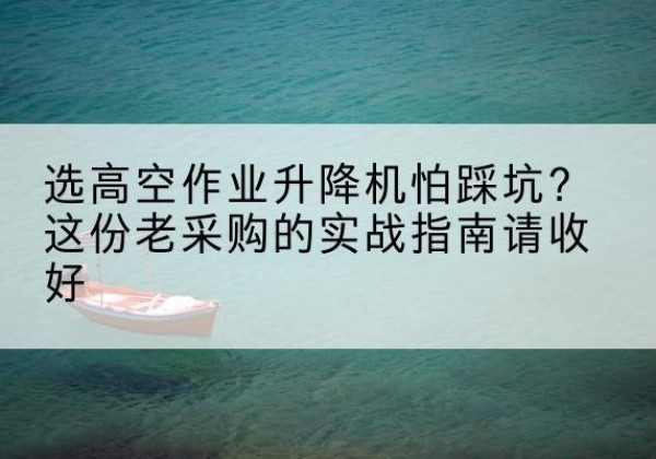 临翔高空作业升降机厂家推荐-选高空作业升降机怕踩坑？这份老采购的实战指南请收好